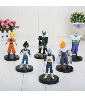 lote de 6 figuras de dragon ball z con goku   vegeta y muchos mas