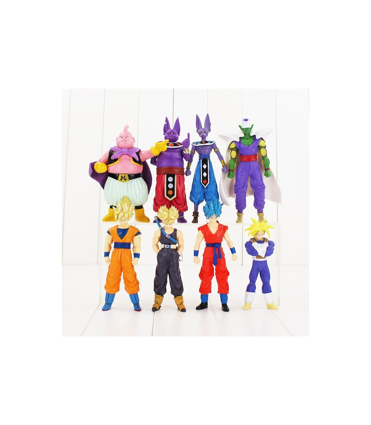 8 unids/lote Beerus Champa de Dragon Ball Z Goku Buu Vegeta Trunks Piccolo muy grandes