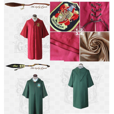 capa Gryffindor Slytherin Quidditch traje para Harry Potter Cosplay