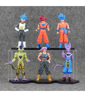 lote  6 figuras de dragon ball Dragon Ball Goku Vegeta Freezer Beerus