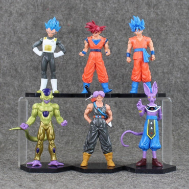 lote  6 figuras de dragon ball Dragon Ball Goku Vegeta Freezer Beerus