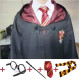 disfraz harry potter para niños y adultos con capa+gafas+corbata+bufanda+varita
