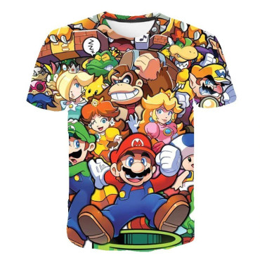 Camiseta manga corta mario bros