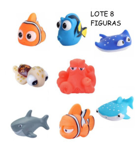 Lote 8 figuras baño de buscando a nemo o dory