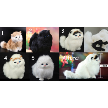 Peluches realistas gatos con pelo