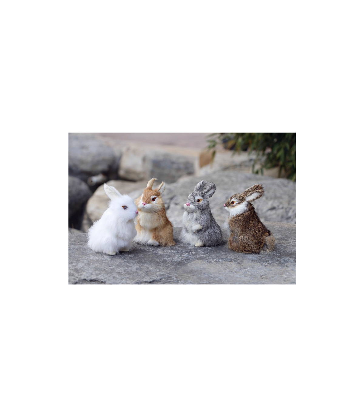 Peluches realistas conejos levantados