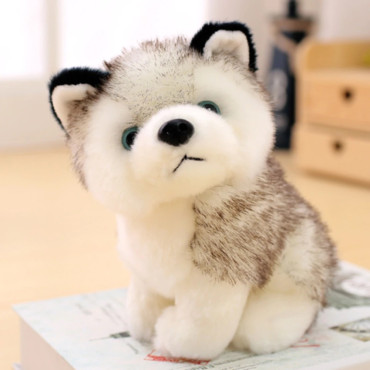 Peluche realista perro husky