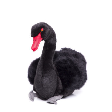 Peluche cisne blanco y negro