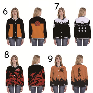 chaqueta Sudadera botones naruto