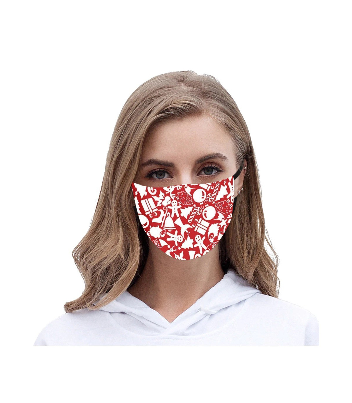 Mascarilla roja navidad
