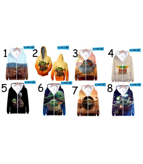 Sudadera cremallera baby yoda the mandalorian star wars