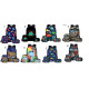 Lote mochila, bandolera y estuche dinosaurios