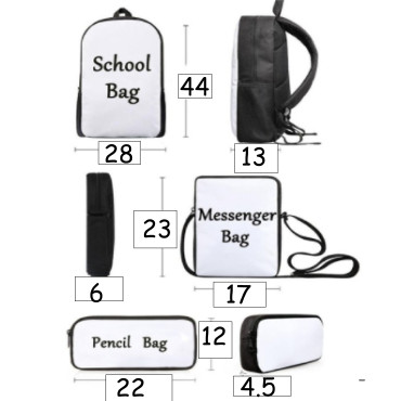 Lote mochila, bandolera y estuche dinosaurios