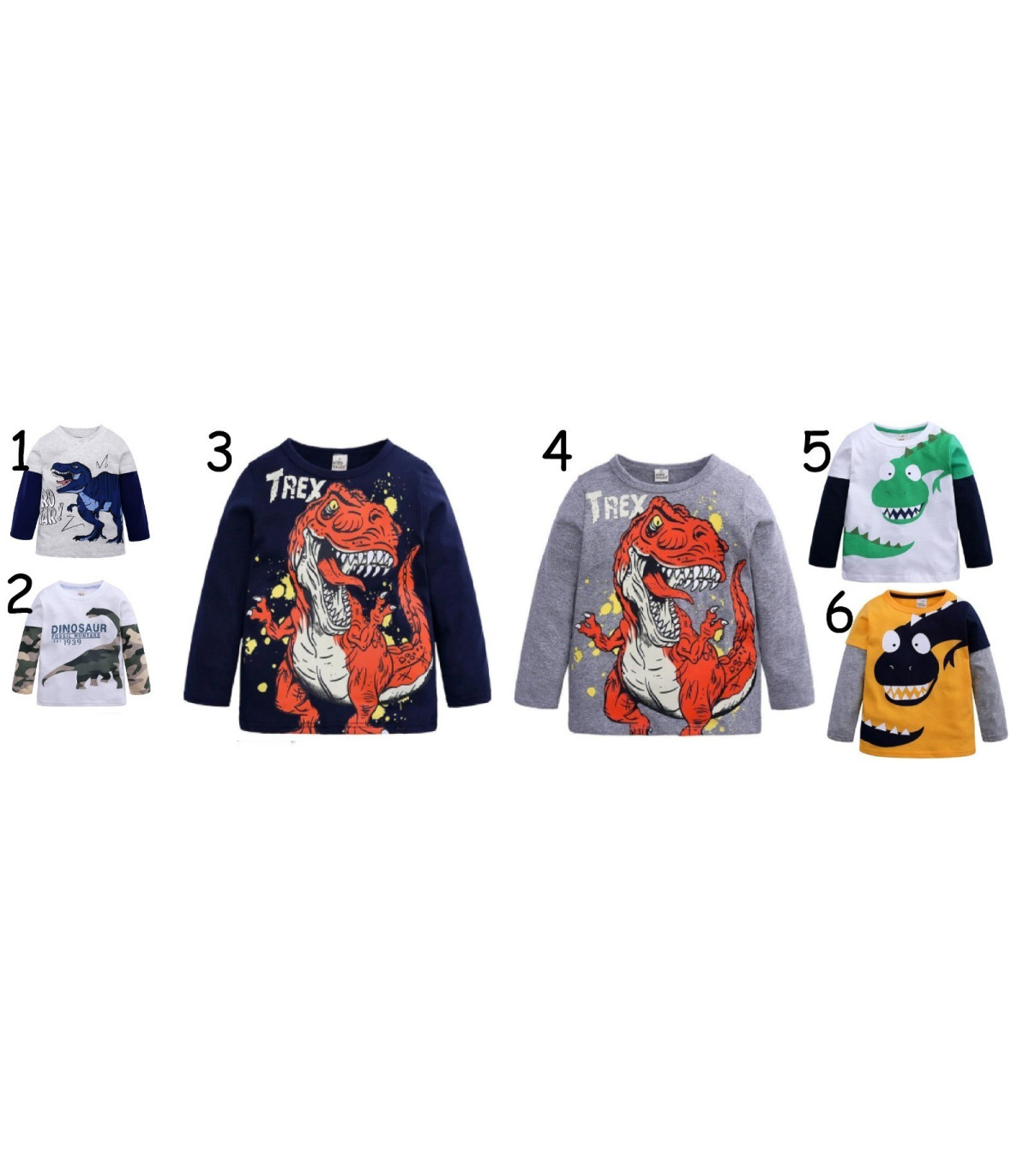 Camiseta manga larga dinosaurios