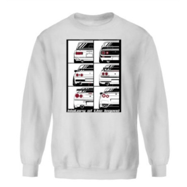 Sudadera sin capucha adulto coches deportivos