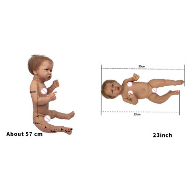 Muñeca tipo bebé reborn con osito