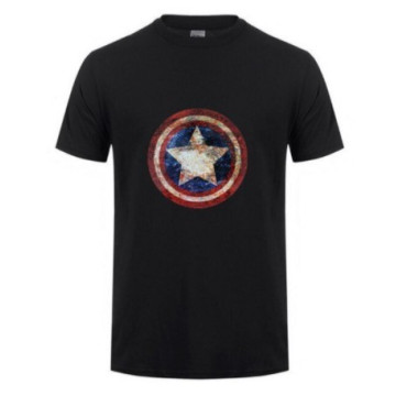 Camiseta manga corta capitán américa varios colores
