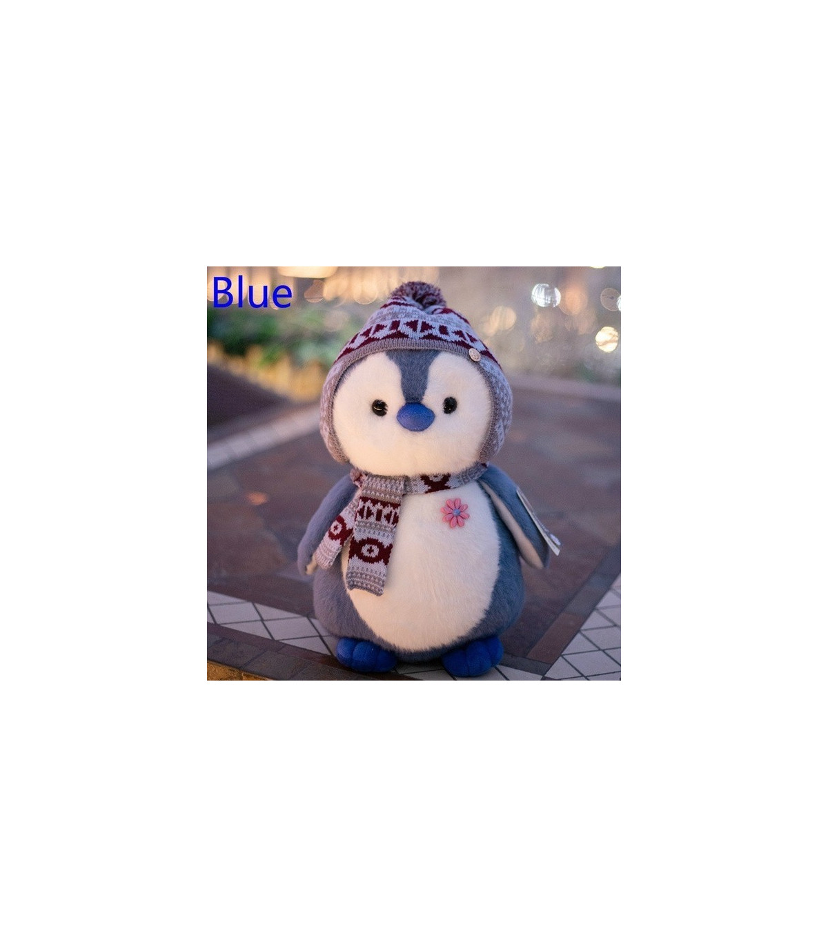 Peluche pinguino invierno