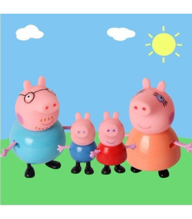 lote de 4 figuras de peppa pig articuladas especial para jugar