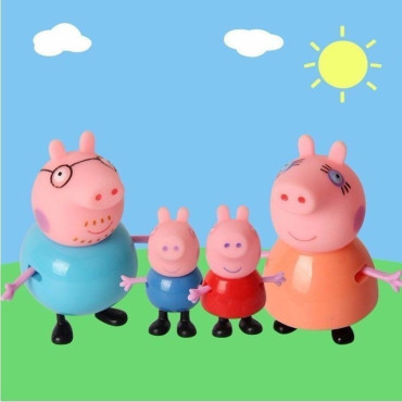 lote de 4 figuras de peppa pig articuladas especial para jugar