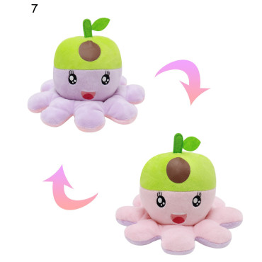 Peluche reversible pulpo con accesorios