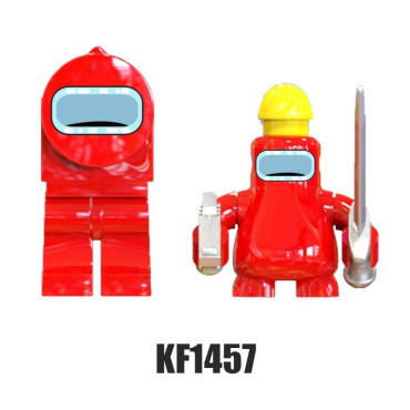 lote de 16 figuras tipo lego bloques  de among us