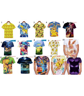 Camiseta manga corta pokemon