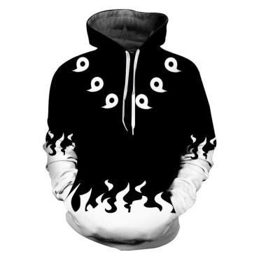 Sudadera Naruto color blanco y negro