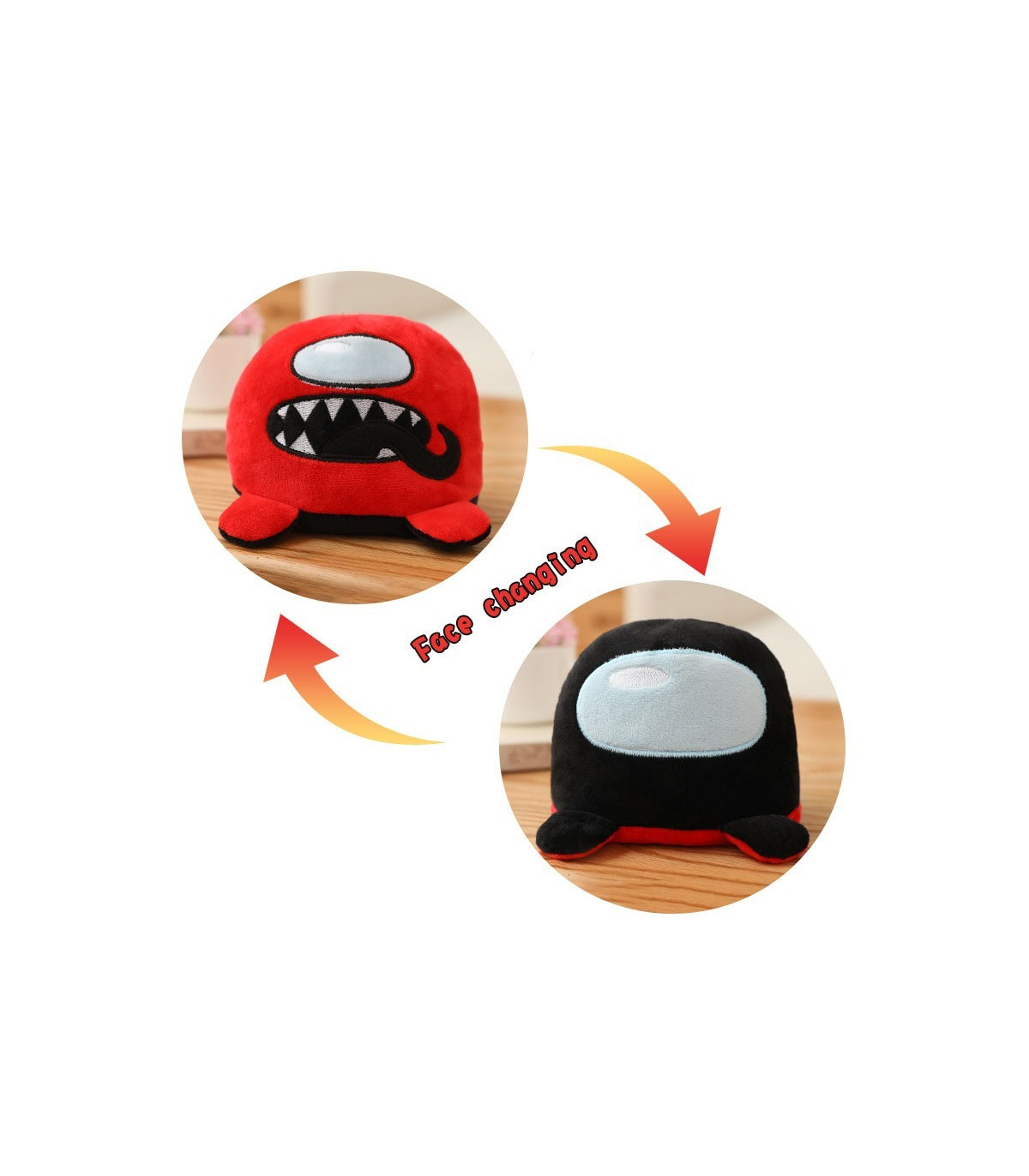 Peluche among us reversible