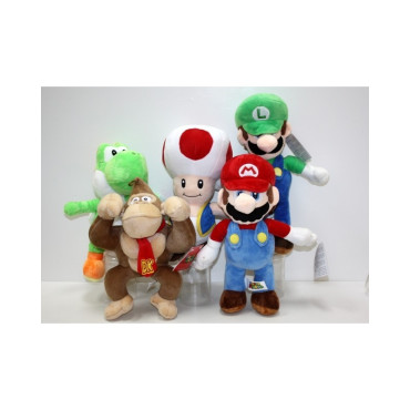 Peluche de 35cm  Mario  bross, Luichi II + 3 Amigos 