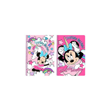 Cuaderno libreta folio 80 hojas y tapas duras de Minnie Mouse 'Unicorns