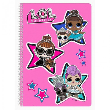 Cuaderno libreta folio 80 hojas y tapas duras de Lol Surprise 'Together