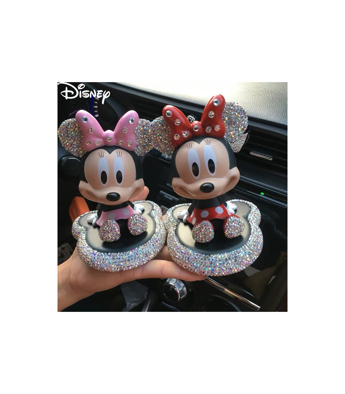 Decoración de coche Disney Mickey Minnie accesorios nuevo coche de moda