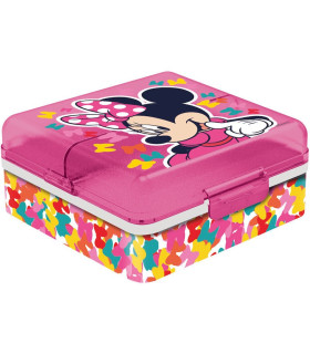 Sandwichera multiple compartimentos cuadrada de Minnie Mouse 'So Edgy Bows' 
