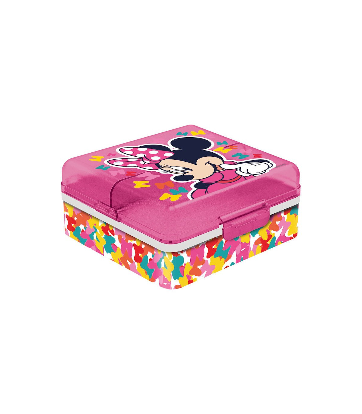 Sandwichera multiple compartimentos cuadrada de Minnie Mouse 'So Edgy Bows' 