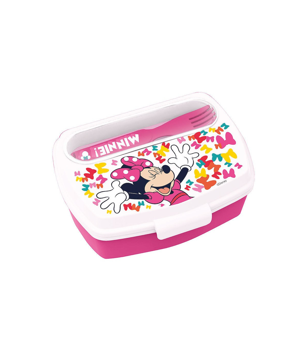 Sandwichera rectangular con cubiertos de Minnie Mouse 'So Edgy Bows' 