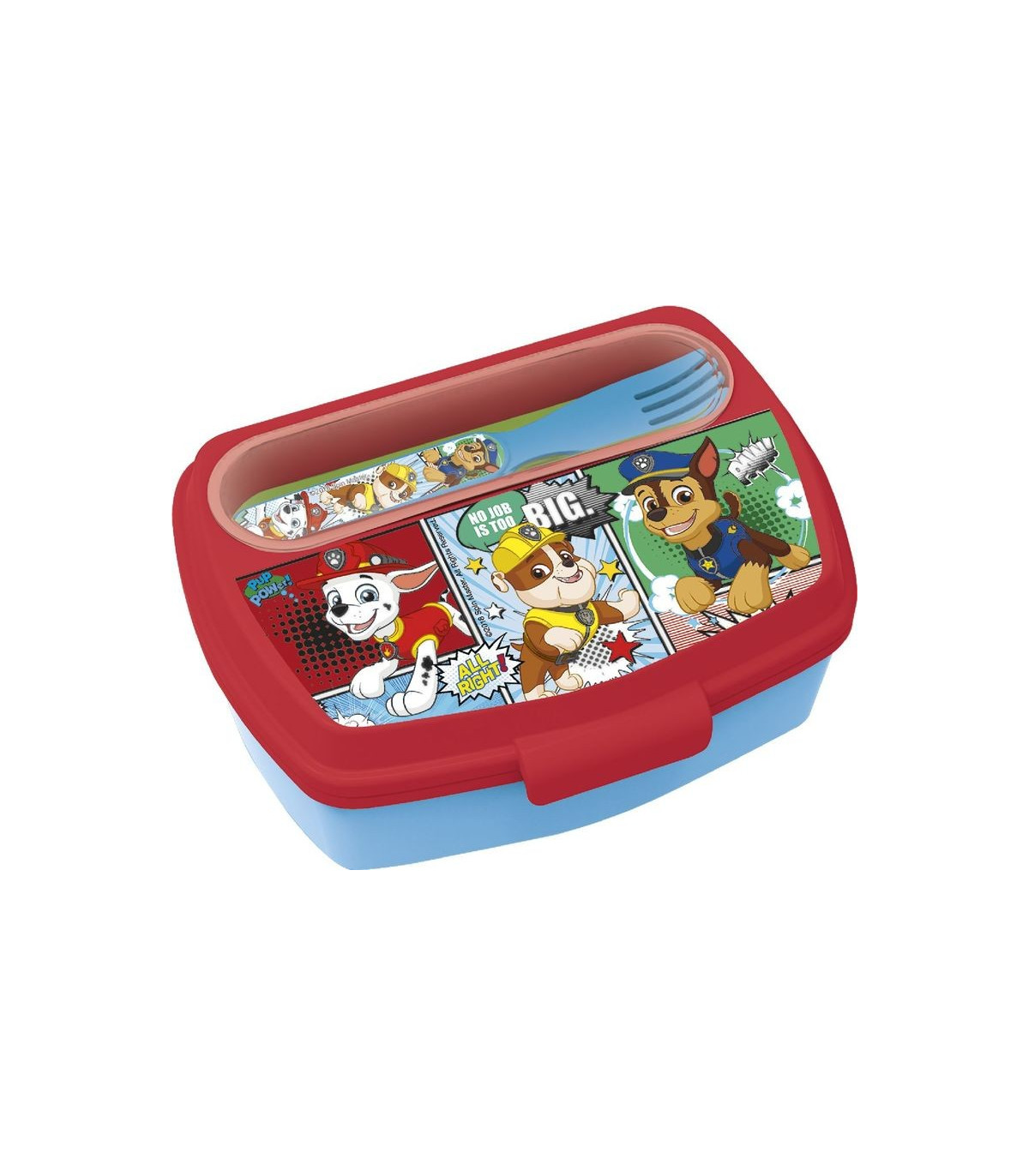 PAW PATROL   Sandwichera rectangular con cubiertos de Paw Patrol La Patrulla Canina 'Comic' Sandwichera rectangular con cubierto