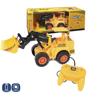 Excavadora naranja radio control truck súper power