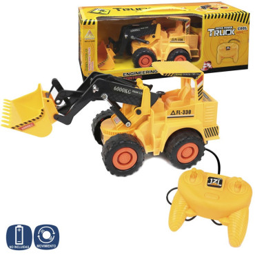 Excavadora naranja radio control truck súper power