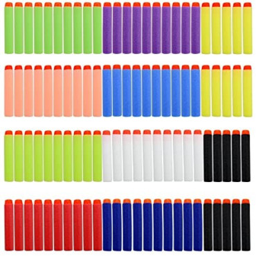 Balas para armas marca nerf de espuma varios colores paquetes de 10 unidades