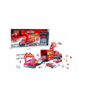 Caja set un  Camión   más dos coches y señales bomberos