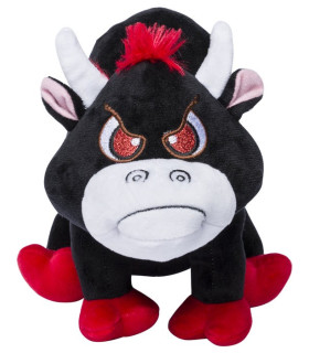 Toro peluche ojos rojos