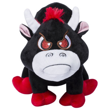 Toro peluche ojos rojos