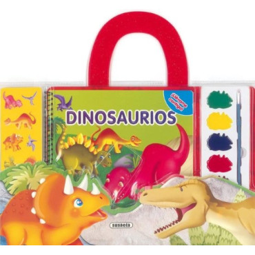 Libro actividades y pintura y pegatinas dinosaurios