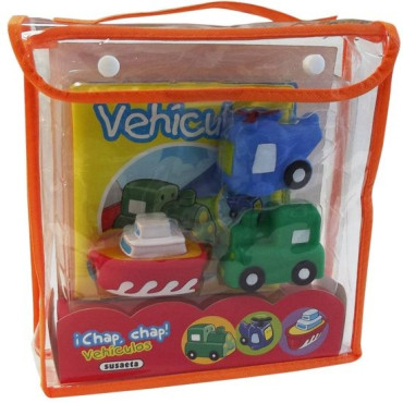 Maletín libro más 3 vehículos bebe