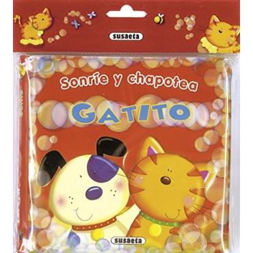 Libro sonríe y chapoteo gatito libros para bebes