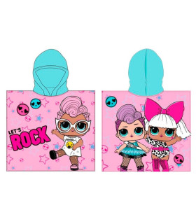 Poncho toalla Lets Rock LOL Surprise
