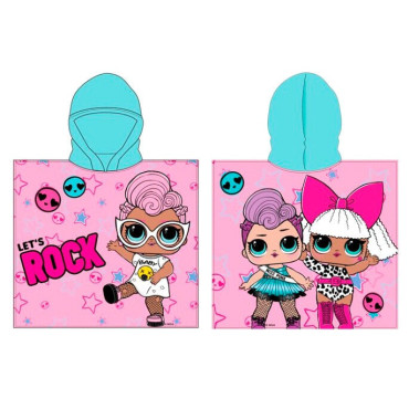 Poncho toalla Lets Rock LOL Surprise