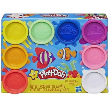 Caja lote 8 plastilinas colores play doh