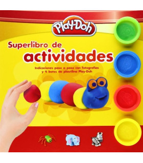 Superlibro de actividades play doh con 4 plastilinas